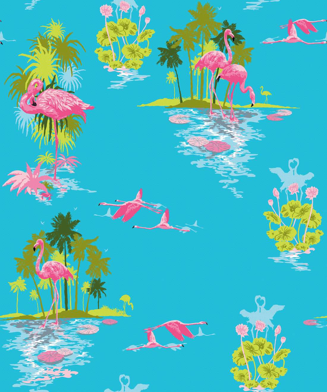 Flamingo Statement Wallpaper Bright Summery Design Milton King Aus