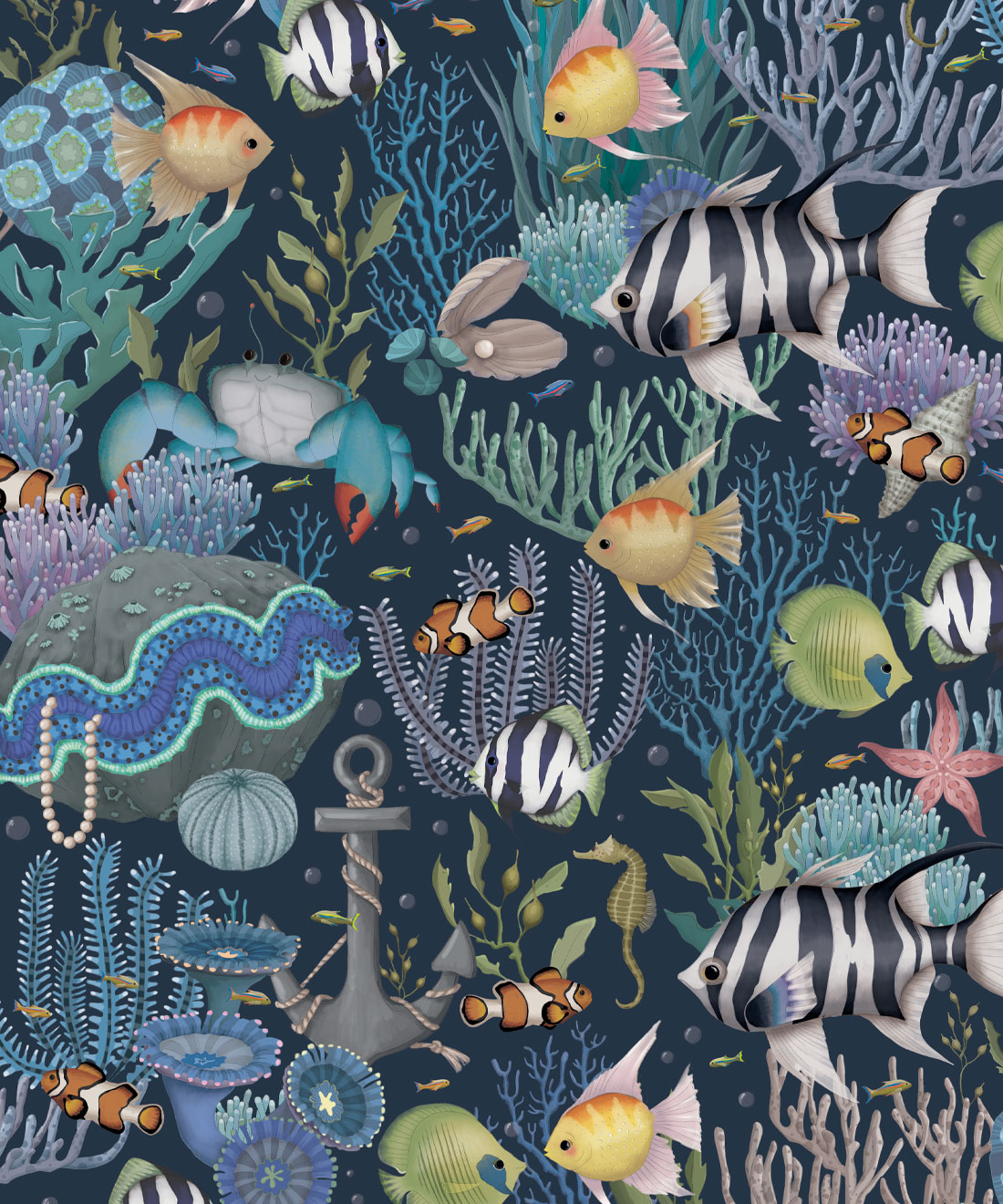 Treasure Reef Wallpaper • Ocean Wallpaper • Milton & King AUS