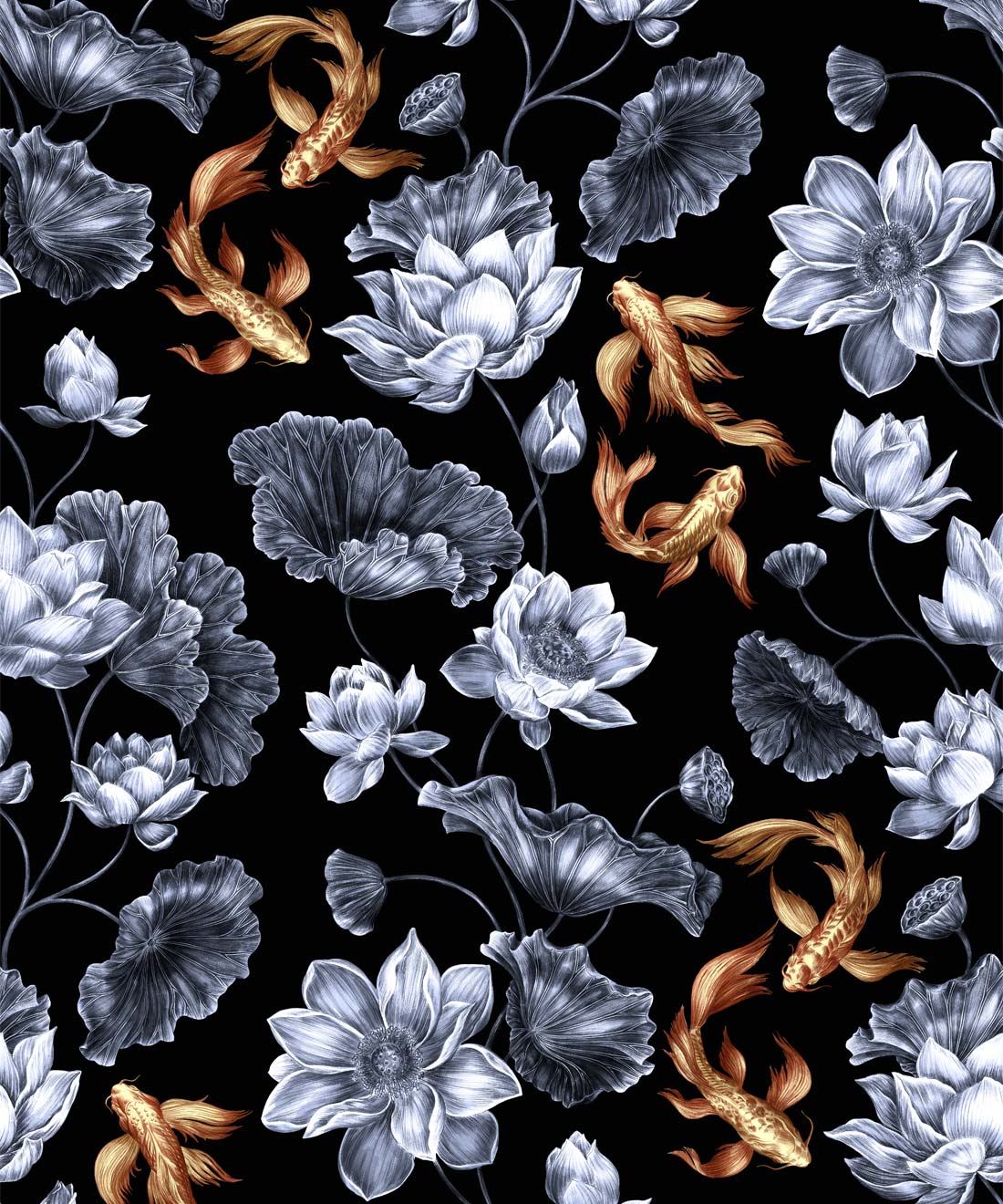 Dark Floral Wallpaper, Black Floral Wallpaper