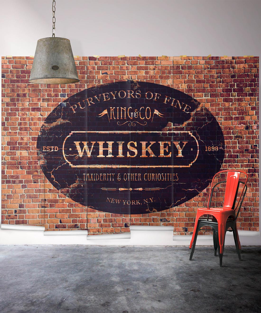 Classic Red Bricks Mural • Industrial Allure of Brick • Milton & King