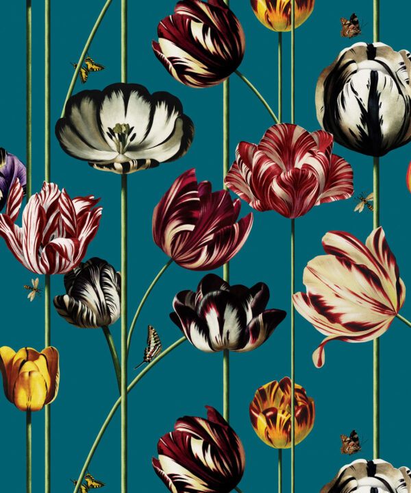 Iris Garden • Floral Botanical Mural • Milton & King