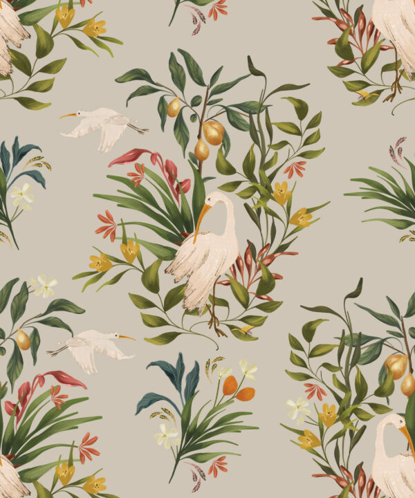 Tropical Birds and Plants Wallpaper Mural, Custom Sizes Available –  Maughon's