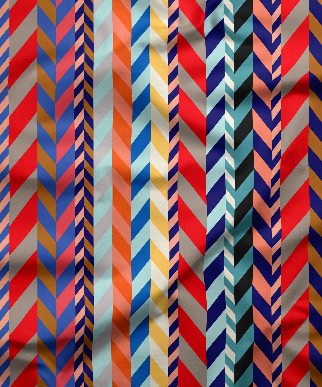 colorful chevron fabric