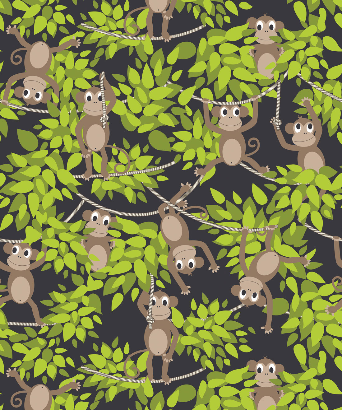 Roller Rabbit Monkey Removable Wallpaper