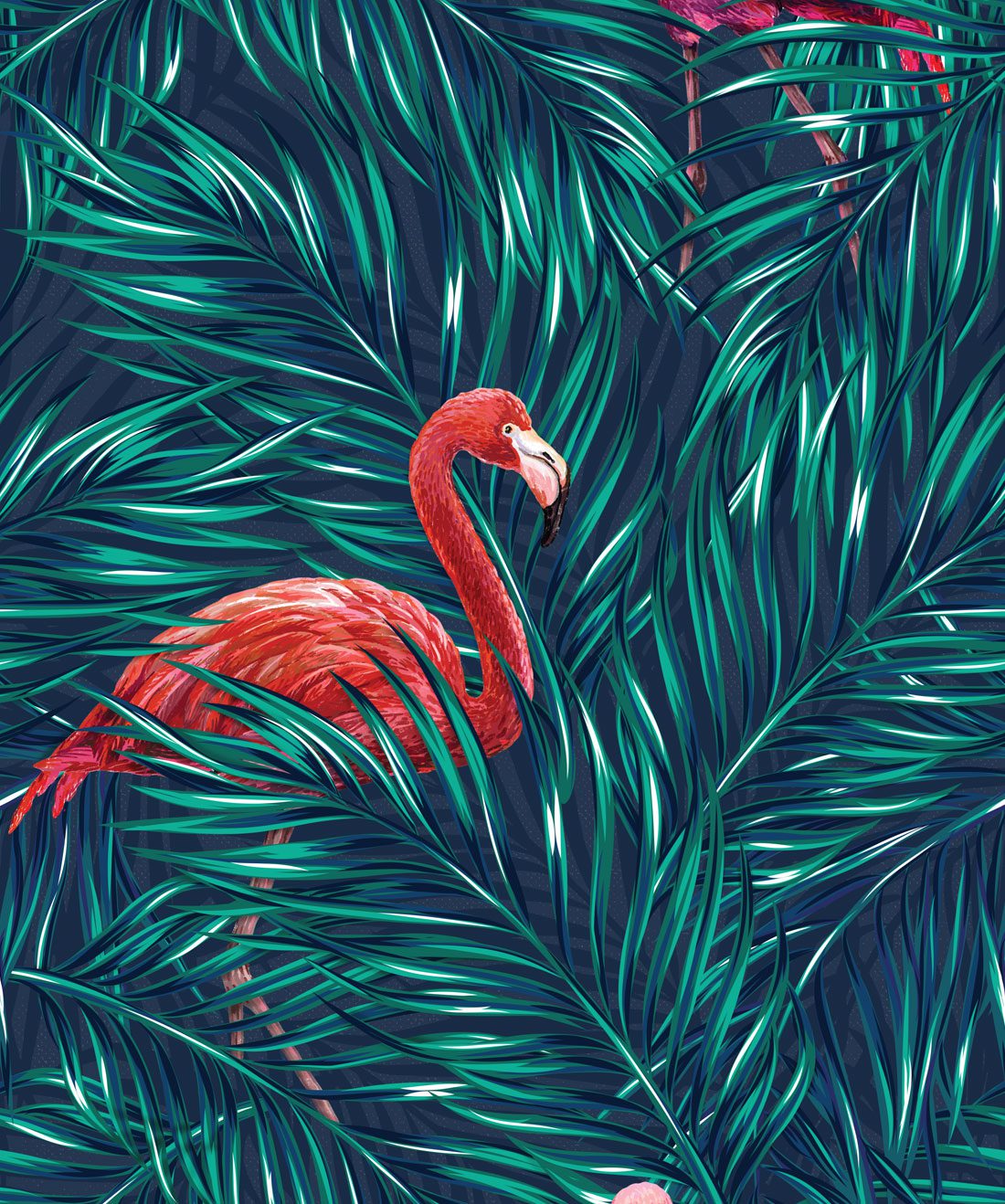 Nền Nhiệt Đới Với Flamingo Và Lá Cọ Hình Nền Cây Rừng Nhiệt Đới Trang Trí  Dệt Tự Nhiên Hoa Văn Liền Mạch Giấy Gói Nhiệt Đới Kỳ Lạ Vải Hoặc In