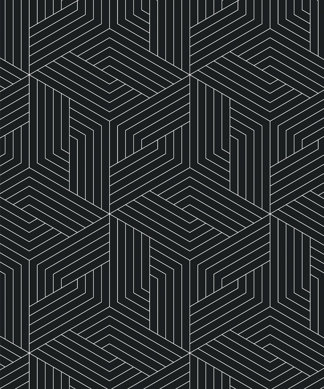 Geometric blackwhite Square Pattern Wallpaper  TenStickers