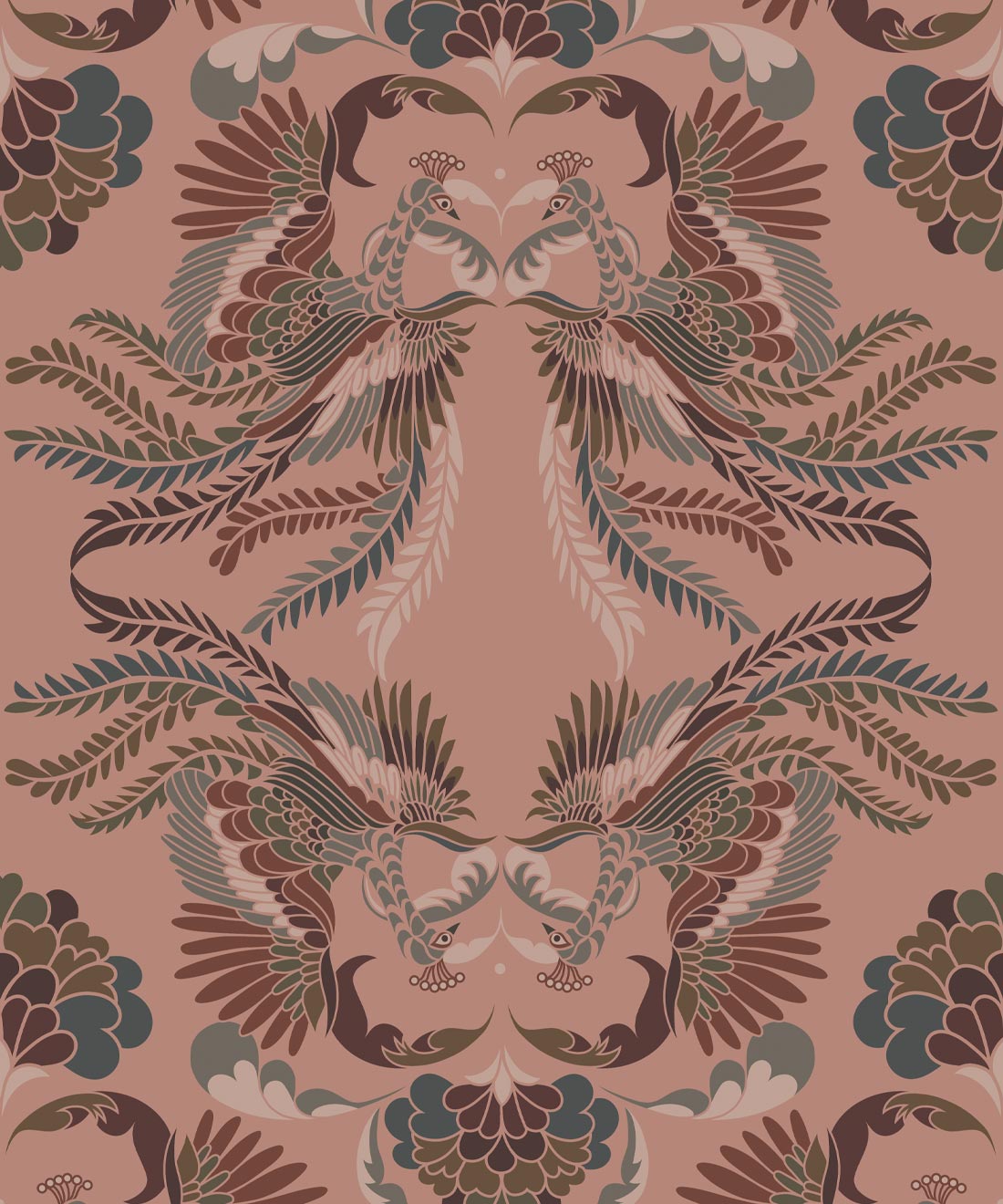 Bamboo Wallpaper • Bird Design • Milton & King USA